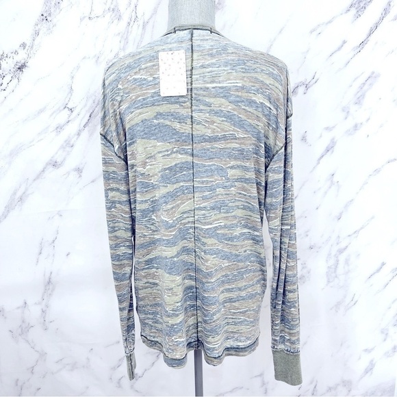 Free People | We the Free | Arielle Printed Knit Camo Tiger Top | Sz S - Picture 3 of 6